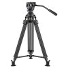 Ulanzi VideoFast Carbon Fiber tripod / kameraállvány - nagy teherbírású állvány +videó fluid fej (78,5-164 cm)